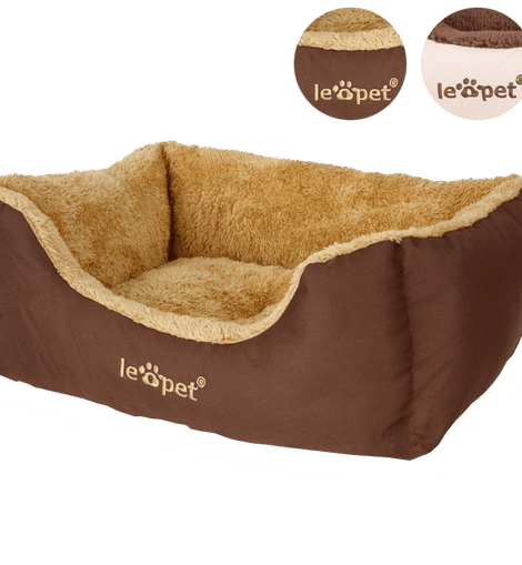 Leopet® HTBT03 Dog Bed DIFFERENT SIZES and COLOURS (Brown, S)